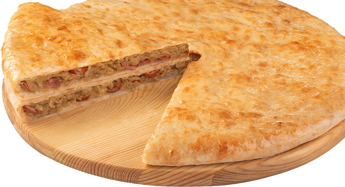 Фирменный пирог «Капуста с колбасками»